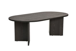 Nordure Lumiere Black Mesa de Café Negra Elegante y Funcional Tablero Melamina 119x60x40 cm